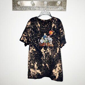 Handmade Bleach Dye Tie Dye Halloween Horror Movie Tee T-Shirt Large